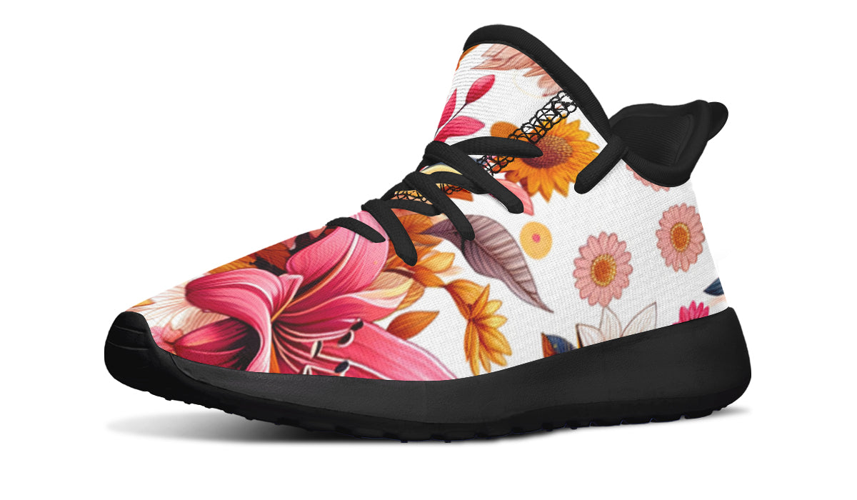 Tropical Lily Kids Sneakers